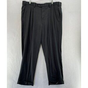 GS Dress Pants Men Sz 44/32 Dark Gray Mid Rise Straight Leg Pocket Button Cuffed